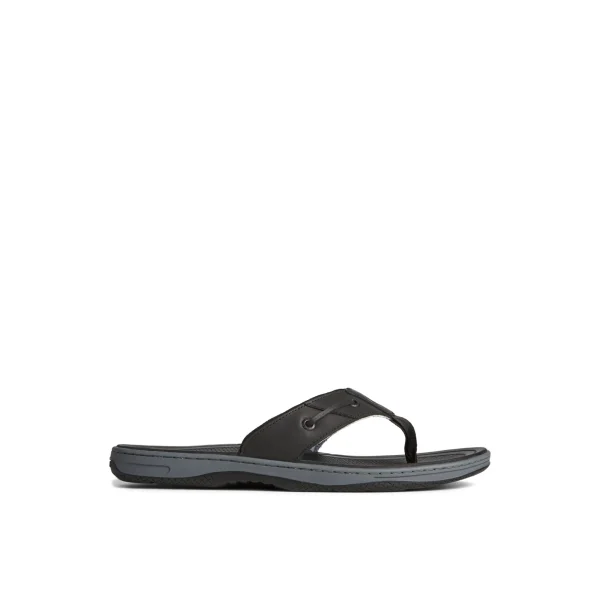 Sperry Sandals^Baitfish Leather Flip Flop Black