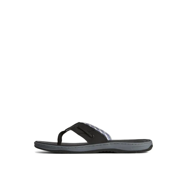 Sperry Sandals^Baitfish Leather Flip Flop Black