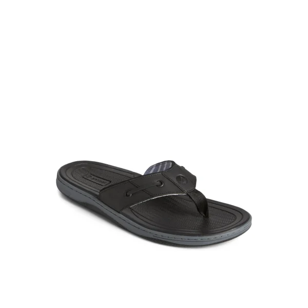 Sperry Sandals^Baitfish Leather Flip Flop Black