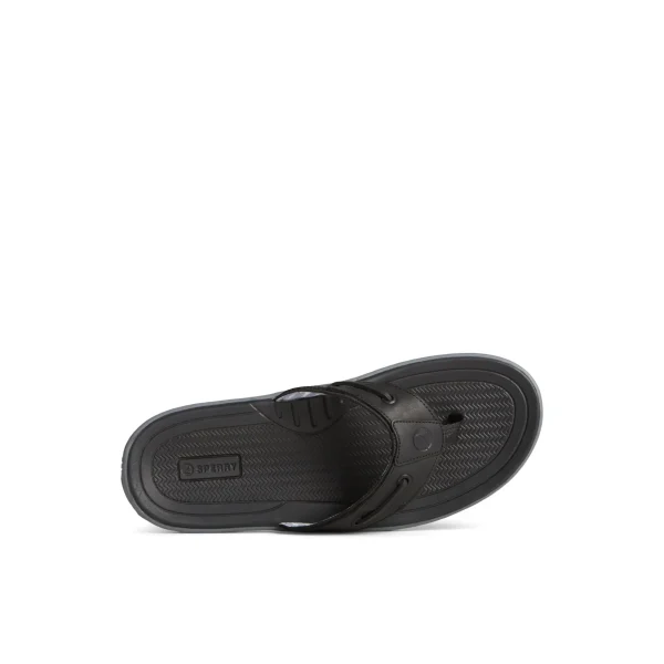 Sperry Sandals^Baitfish Leather Flip Flop Black