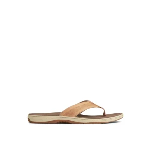 havasu_perf_flip_flop_0.webp Sperry Sandals^Havasu Perf Flip Flop BrownLeatherMixedMaterial