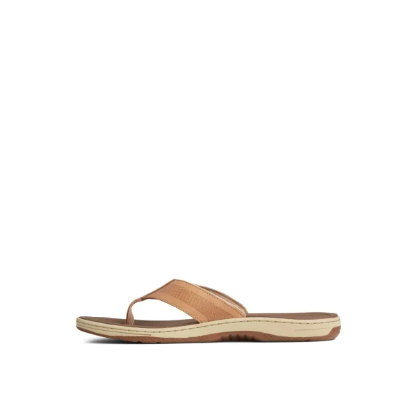 Sperry Sandals^Havasu Perf Flip Flop BrownLeatherMixedMaterial