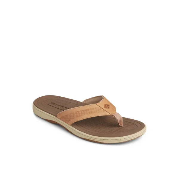 Sperry Sandals^Havasu Perf Flip Flop BrownLeatherMixedMaterial