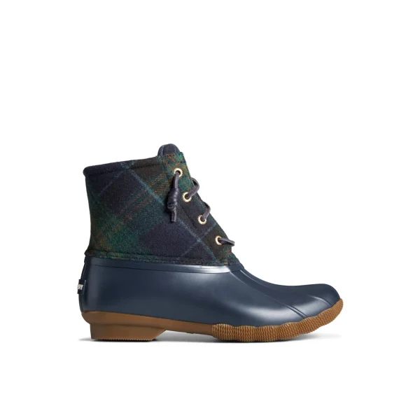 saltwater_plaid_duck_boot_0.webp Sperry Duck & Rain Boots | Boots^Saltwater Plaid Duck Boot Blue