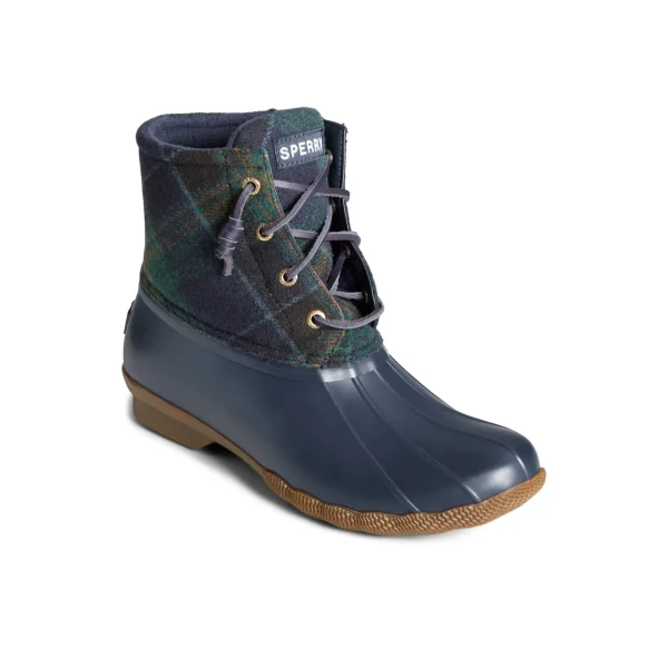 saltwater_plaid_duck_boot_2.webp Sperry Duck & Rain Boots | Boots^Saltwater Plaid Duck Boot Blue