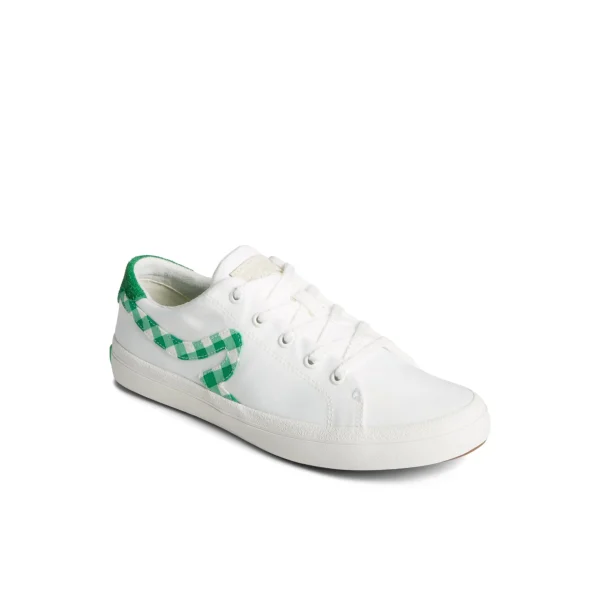 sandy_gingham_sneaker_2.webp Sperry Shoes | Sneakers^Sandy Gingham Sneaker WhiteTextileCanvas