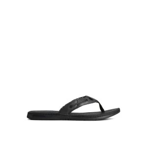 Sperry Sandals^Seafish Leather Flip Flop Black