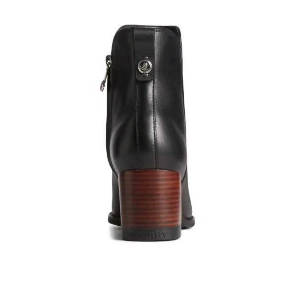 Sperry Ankle Boots | Boots^Seaport Heel Water Resistant Leather Boot Black