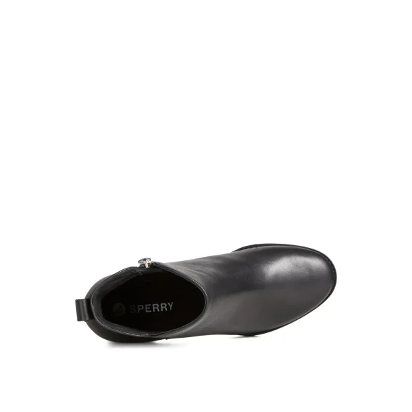 Sperry Ankle Boots | Boots^Seaport Heel Water Resistant Leather Boot Black