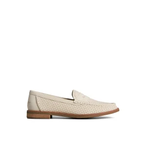 seaport_perforated_penny__0.webp Sperry Shoes | Oxfords & Loafers^Seaport Perforated Penny Loafer Bone